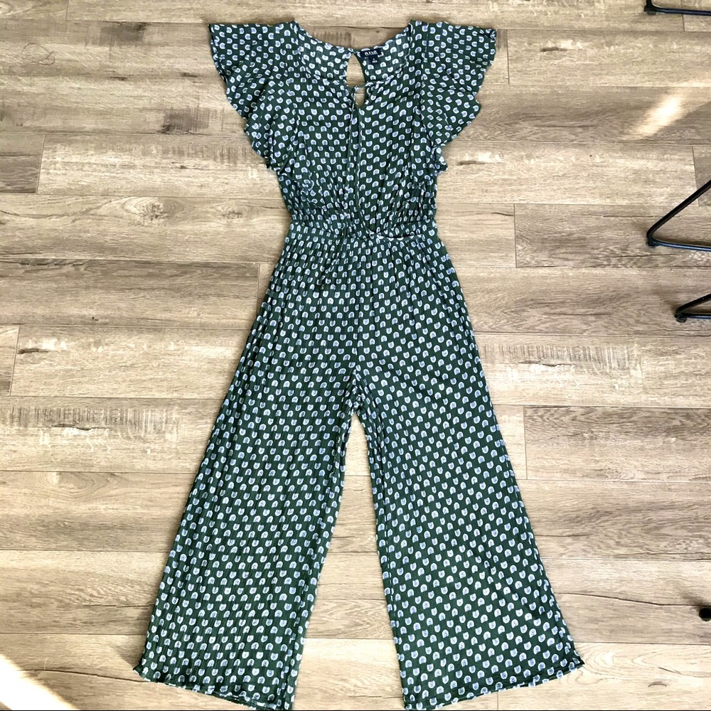 Green Flowy Jumpsuit